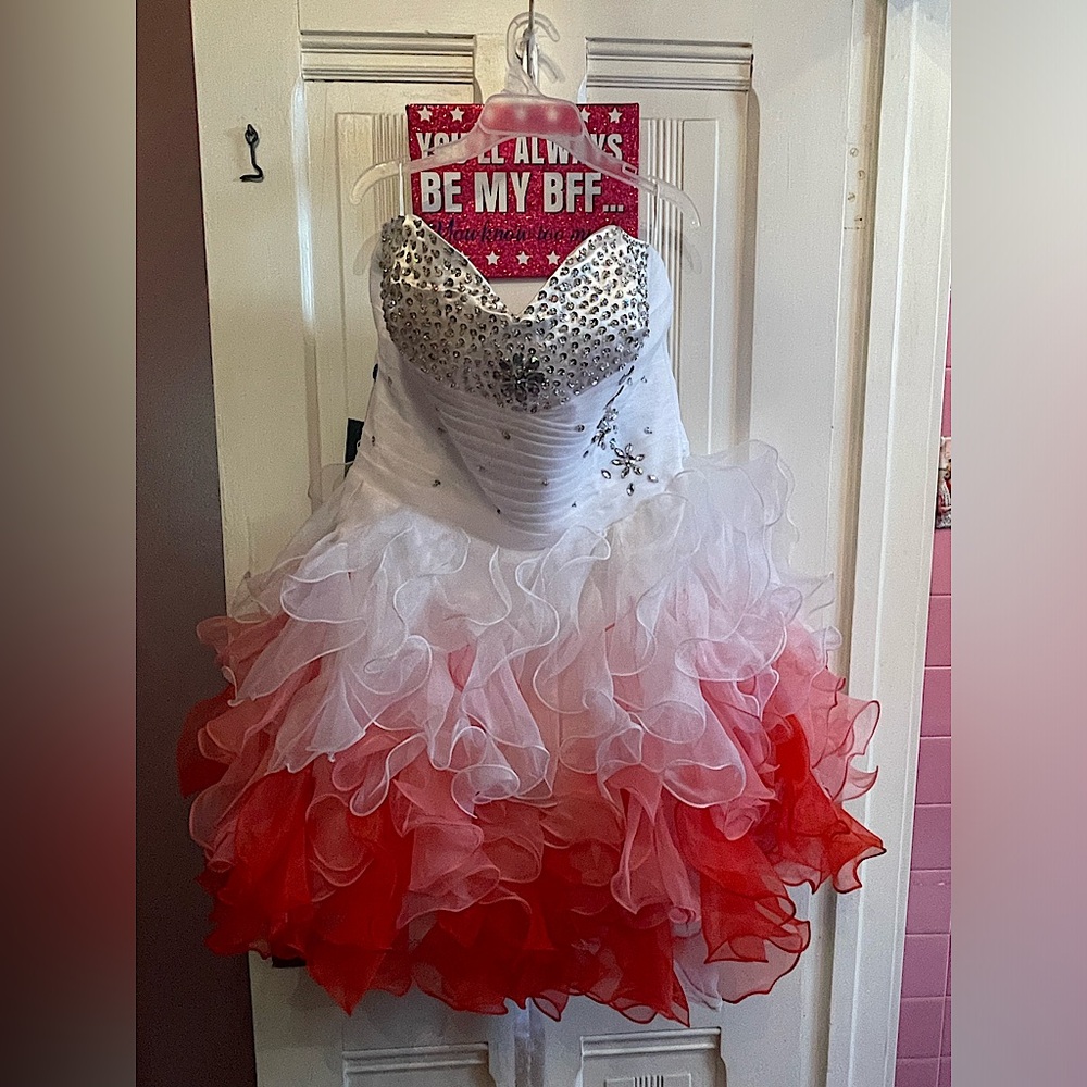 Grace Karin size 16 Ombré Strapless Prom Formal Dress